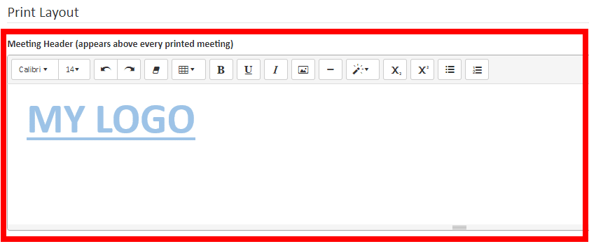 Editor for Print Layout