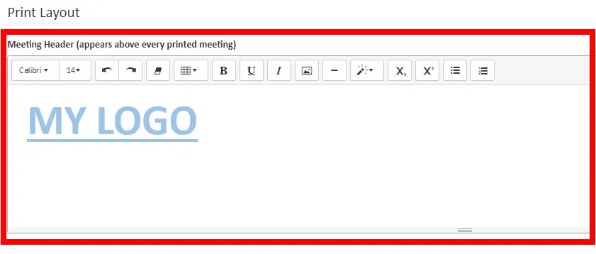 Editor for Print Layout