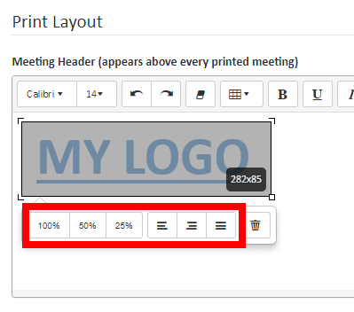 Image alignment in AgreeDo print layout editor