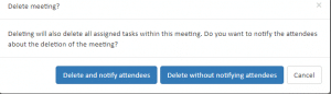 delete meeting dialog